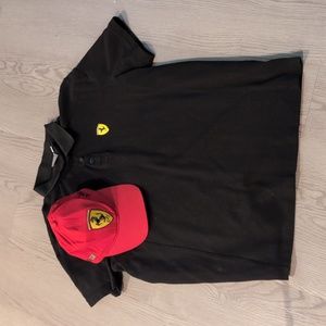 Excellent Condition Puma/Ferrari Polo & Hat bundle